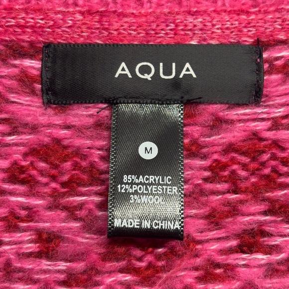 Aqua Faux Imitiation Pearl Preppy Knit Cardigan Pink Red Plaid Check Old Money - Picture 5 of 8